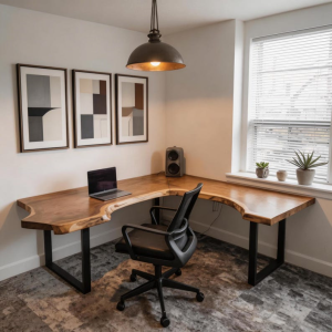 Wooden L-Shaped Desk