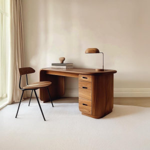 Wooden Desk with Storage Drawers